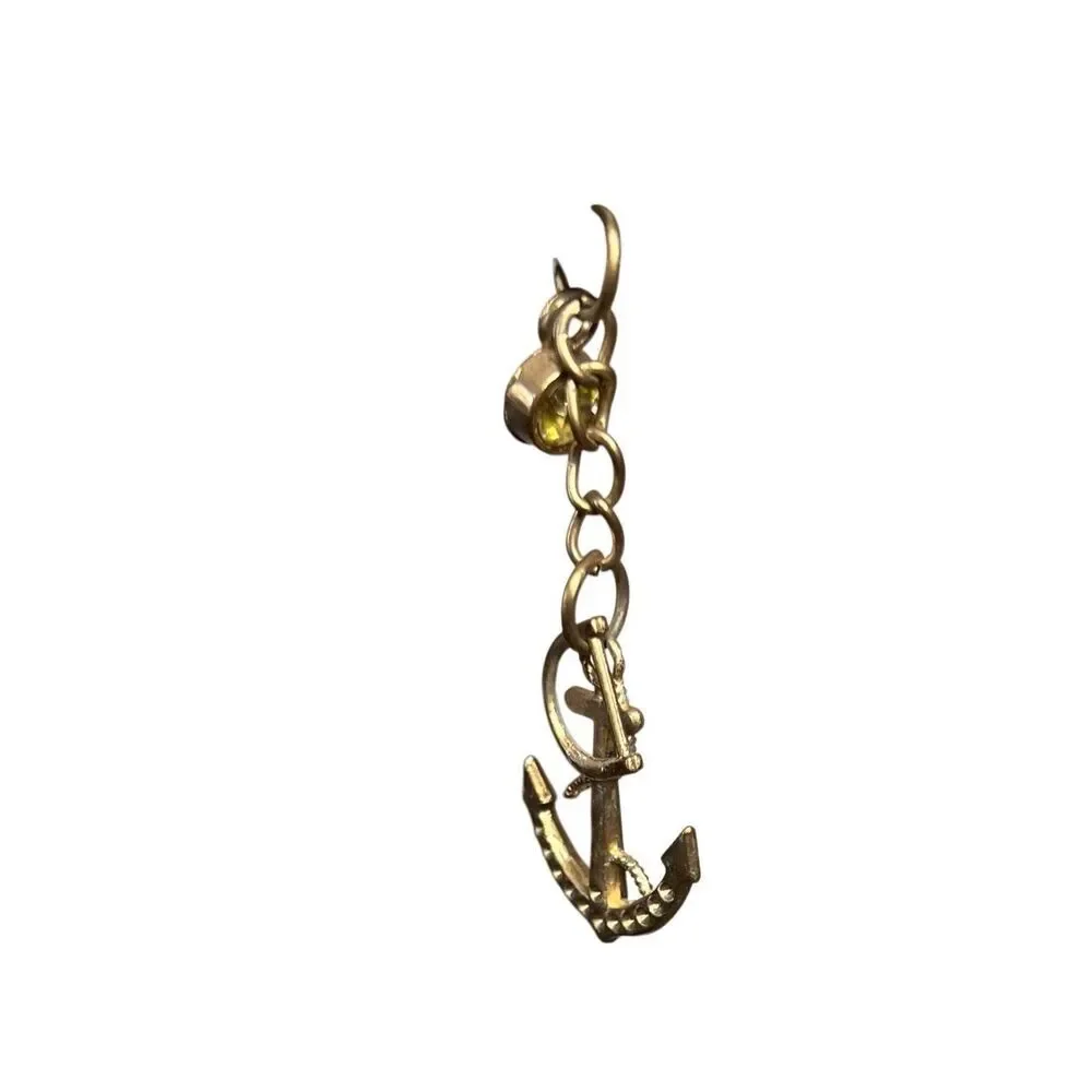 Linear Scarf Anchor Nautical Wrap Shawl Cream Lace‎ Black Gold Charm 69